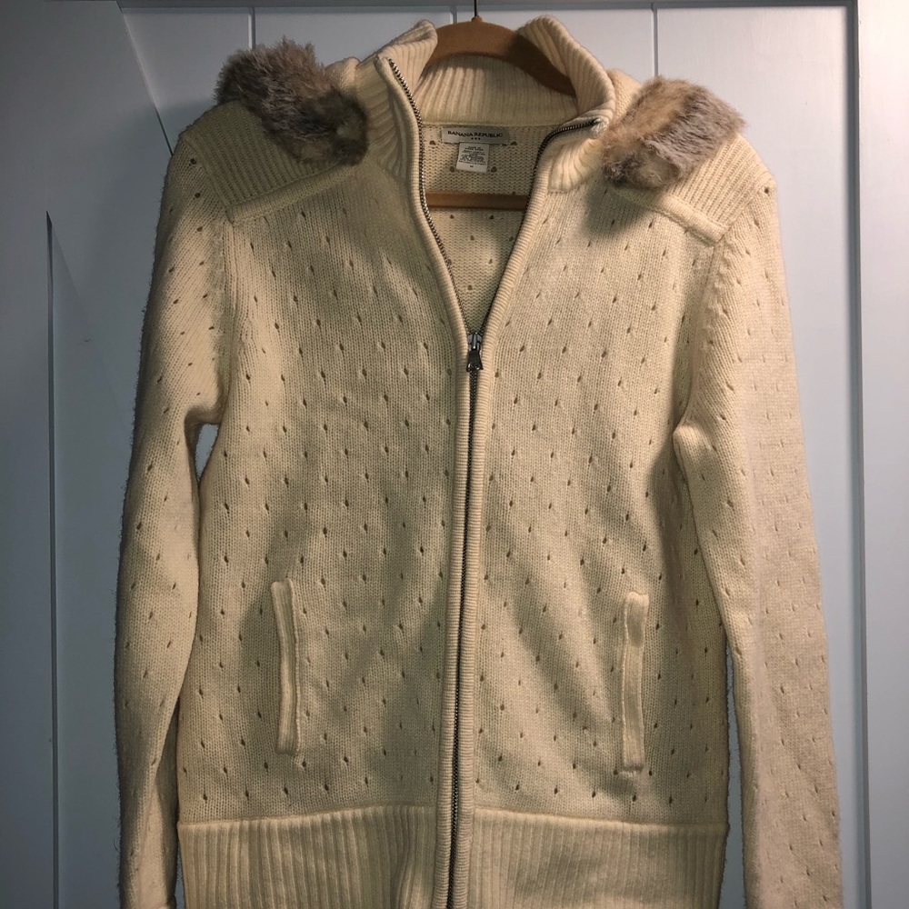 Banana Republic Zip Cardigan Size Medium